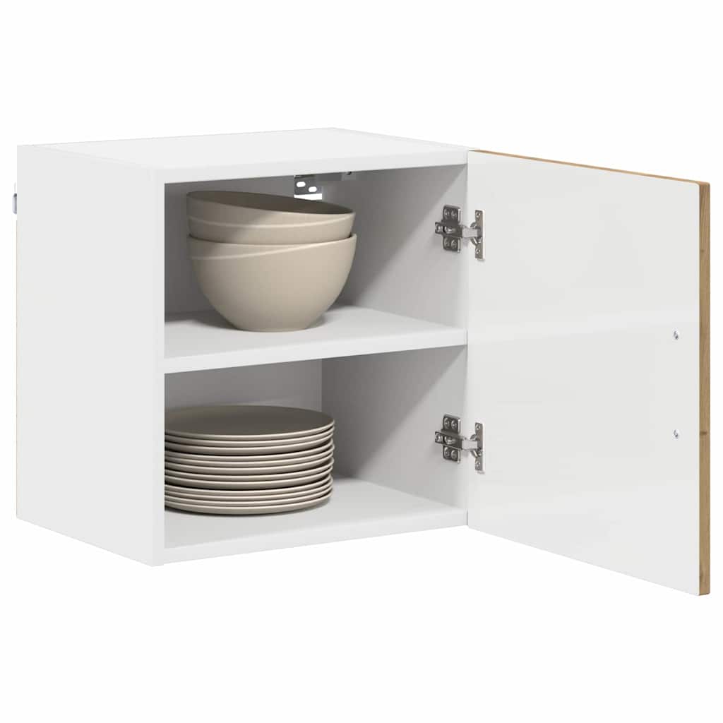 Küchenhängeschrank mit Tür 2 pcs Artisan-Eiche 40 x 31 x 40 cm